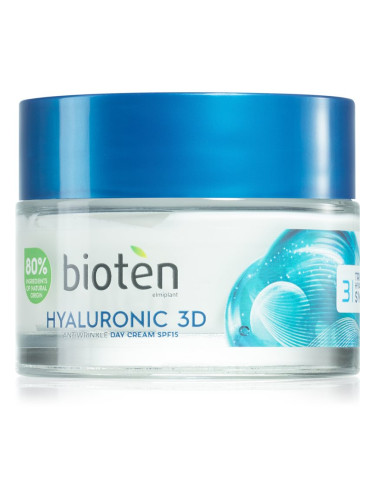 Bioten Hyaluronic 3D дневен крем за първи бръчки  за всички типове кожа на лицето 50 мл.