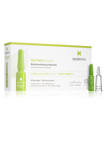 Sesderma Factor G Renew ревитализиращ серум за подмладяване на кожата на лицето 7x1,5 мл.