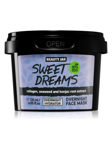 Beauty Jar Sweet Dreams нощна маска за лице за освежаване и хидратация 120 мл.