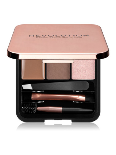 Makeup Revolution Brow Sculpt Kit сет за перфектни вежди цвят Brown 2.2 гр.