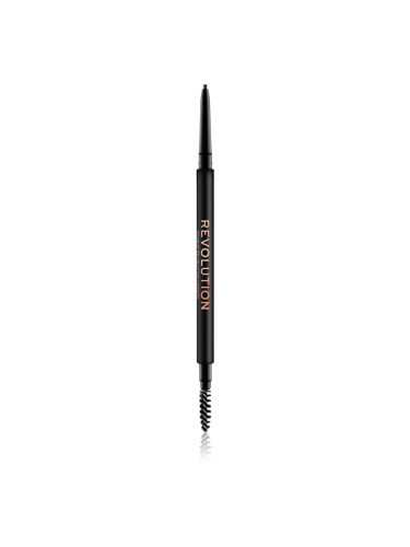 Makeup Revolution Precise Brow Pencil прецизен молив за вежди с четка цвят Medium Brown 0.05 гр.