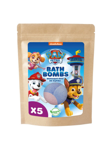 Nickelodeon Paw Patrol Bath Bomb бомбичка за вана смес за деца Universal 5x50 гр.