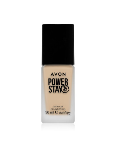 Avon Power Stay 24h дълготраен фон дьо тен с матиращ ефект цвят 125 G Warm Ivory 30 мл.