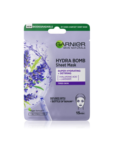 Garnier Hydra Bomb платнена маска с силно хидратиращ и подхранващ ефект 28 гр.