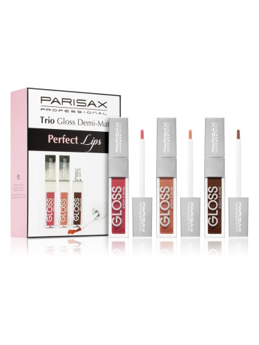Parisax Perfect Lips Trio комплект гланц за устни Demi-Mat