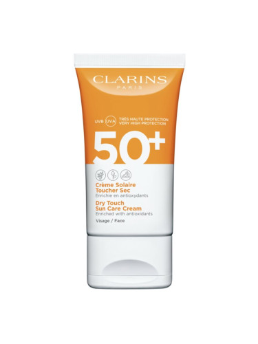 Clarins Dry Touch Sun Care Cream слънцезащитен крем  SPF 50+ 50 мл.