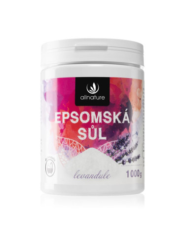 Allnature Epsom salt Lavender сол за баня 1000 гр.