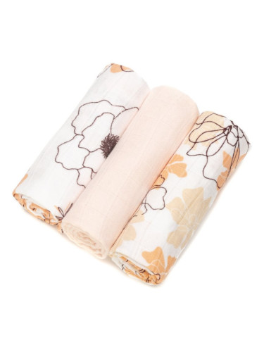 T-TOMI BIO Bamboo Diapers пелени от плат Flowers 70x70 cm 3 бр.