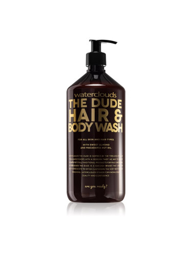 Waterclouds The Dude Hair & Body Wash душ гел и шампоан 2 в 1 1000 мл.