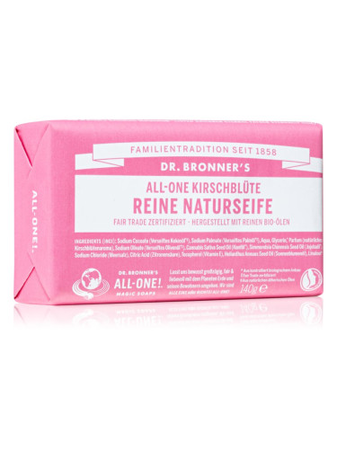 Dr. Bronner’s Cherry Blossom Pure Castile Soap Bar твърд сапун 140 гр.
