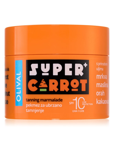 Olival SUPER Carrot Tanning Jam продукт за ускоряване и удължаване ефекта на загар SPF 10 100 мл.