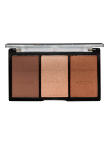 Revolution Ultra Sculpt & Contour палитра контури за лице цвят 04 Ultra Ligt/Medium 11 гр.
