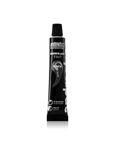 andmetics Professional Brow & Lash Tint боя за вежди и мигли цвят Black 20 мл.