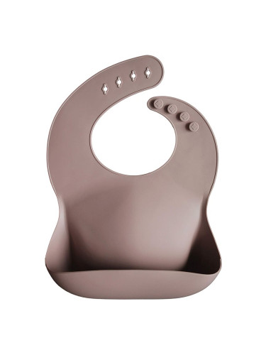 Mushie Silicone Baby Bib лигавник Warm Taupe 1 бр.