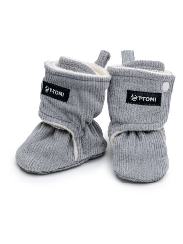 T-TOMI Booties Grey детски пантофки 0-3 months Warm