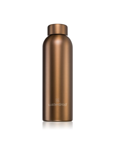 Waterdrop Thermo Steel Metal неръждаема бутилка за вода боя Bronze Brushed 600 мл.