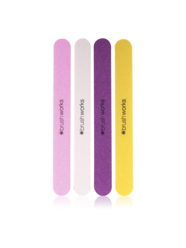 Brushworks Nail Files Coloured комплект пили за нокти за нокти