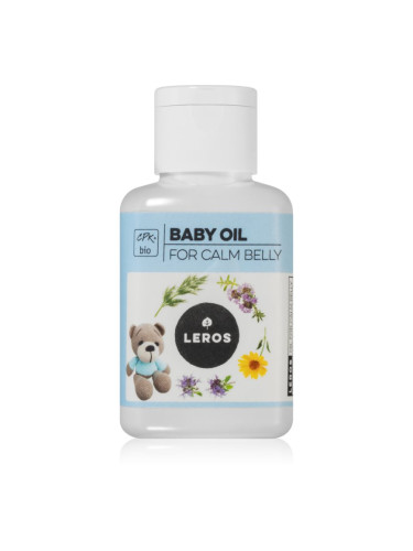 Leros BIO Baby oil Calm belly, wild thyme & dill олио за масаж на коремчето, за кърмачета. 60 мл.