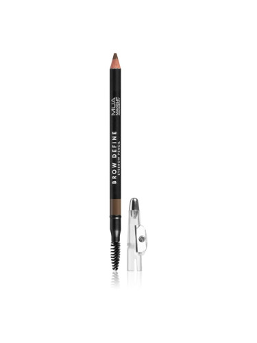 MUA Makeup Academy Brow Define дълготраен молив за вежди с четка цвят Mid Brown 1,2 гр.