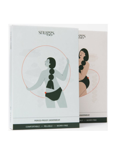Snuggs Period Underwear Classic: Heavy Flow Black менструални бикини от плат за силна менструация размер XL 1 бр.