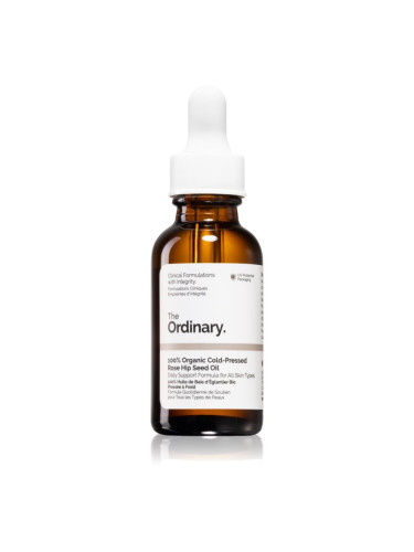 The Ordinary 100% Organic Cold-Pressed Rose Hip Seed Oil шипково масло за хидратиране и изпъване на кожата 30 мл.