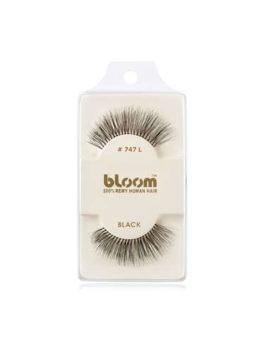 Bloom Natural изкуствени мигли от естествен косъм No. 747L (Black) 1 см