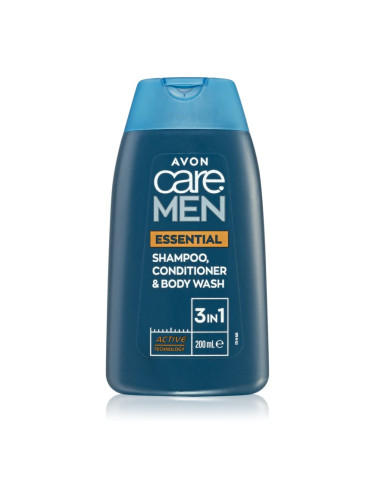 Avon Care Men Essential 3 в 1 шампоан, балсам и душ гел 200 мл.