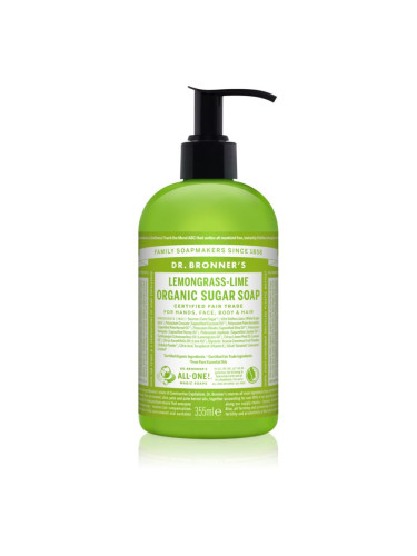 Dr. Bronner’s Lemongrass & Lime течен сапун за тяло и коса 355 мл.