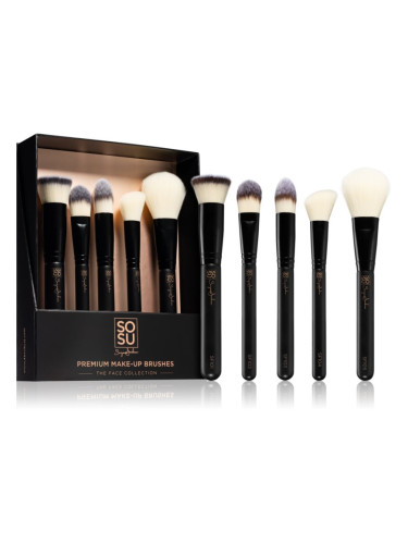 SOSU Cosmetics Premium Brushes The Face Collection комплект четки за съвършен външен вид 5 бр.