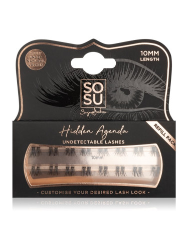 SOSU Cosmetics Hidden Agenda Undetectable Lashes лепящи снопчета мигли без възли 10 mm