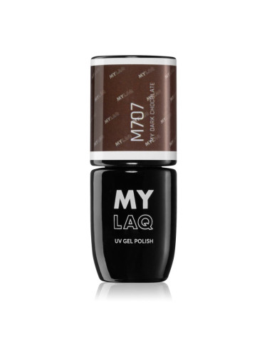 MYLAQ UV Gel Polish гел лак за нокти цвят My Dark Chocolate 5 мл.