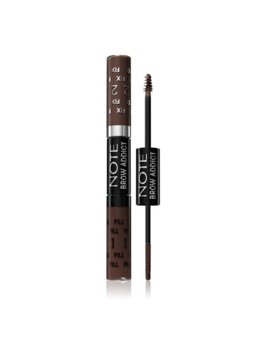 Note Cosmetique Brow Addict гел за оформяне на вежди цвят 03 Dark Brown 2x5 мл.