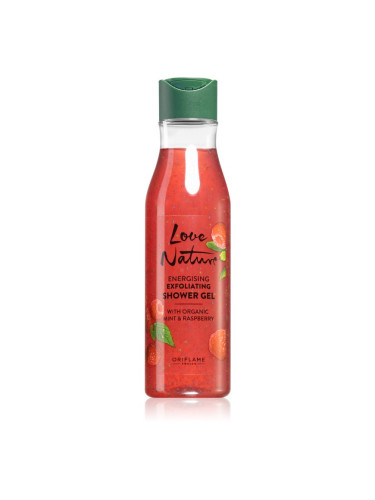 Oriflame Love Nature Organic Mint & Raspberry ексфолиращ душ-гел 250 мл.
