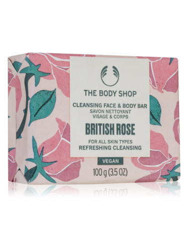 The Body Shop British Rose твърд сапун за тяло и лице 100 гр.