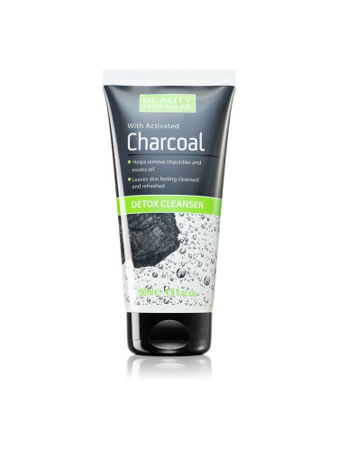 Beauty Formulas Charcoal почистващ гел с активен въглен за мазна и проблемна кожа 150 мл.