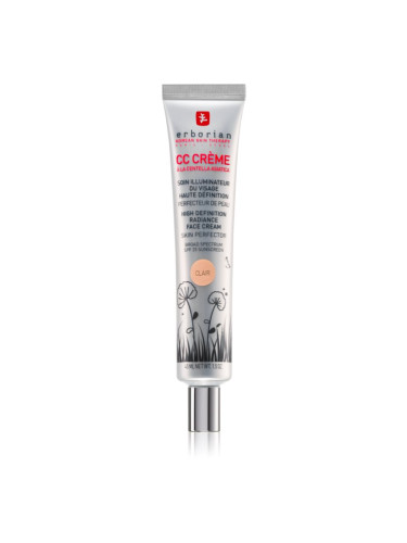 Erborian CC Crème Centella Asiatica озаряващ крем за уеднаквен тен на кожата на лицето SPF 25 големи опаковки цвят Clair 45 мл.