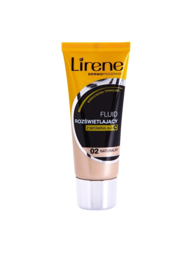 Lirene Vitamin C озаряващ флуиден фон дьо тен за дълготраен ефект цвят 02 Natural 30 мл.