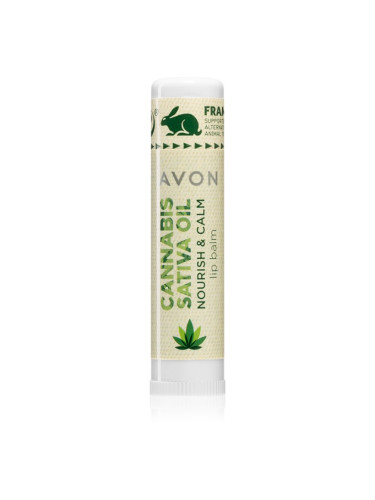Avon Cannabis Sativa Oil Nourish & Calm балсам за устни с конопено масло 4,5 гр.