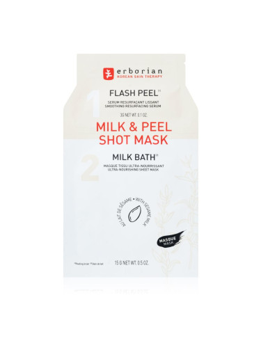 Erborian Milk & Peel изгаждаща платнена маска с подхранващ ефект 15 мл.
