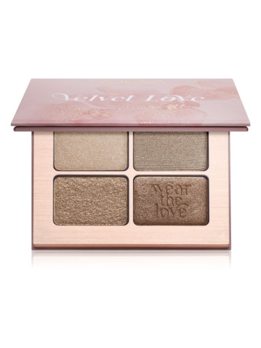 ZOEVA Velvet Love Eyeshadow Quad палитра сенки за очи цвят Velvet Love Eyeshadow Quad Palette 4x1,5 гр.