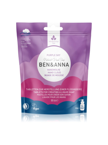 BEN&ANNA Natural Hand Soap течен сапун за ръце на таблетки Purple Sky 55 гр.