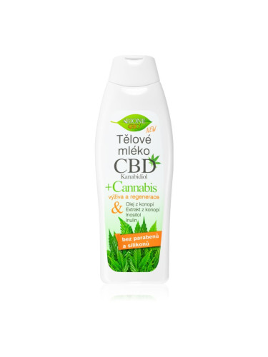Bione Cosmetics Cannabis CBD подхранващ лосион за тяло с конопено масло 500 мл.