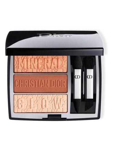 DIOR Diorshow 3 Couleurs Tri(O)blique Mineral Glow Limited Edition палитра сенки за очи цвят 733 Coral Glow 3,3 гр.