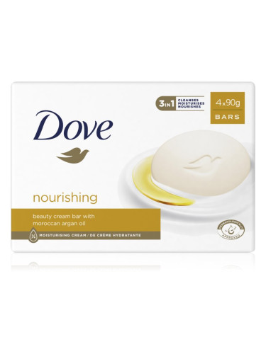 Dove Cream Oil твърд сапун с арганово масло 4x90 гр.