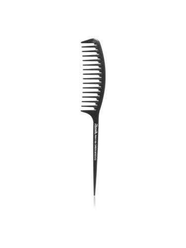 Janeke Carbon Fibre Fashion Comb with a long tail and wavy frame гребен за коса 21,5 x 3 cm