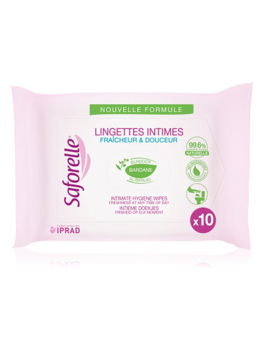 Saforelle Intim whipes кърпички за интимна хигиена 10 бр.