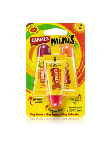 Carmex Minis комплект за пътуване(за сухи устни) SPF 15
