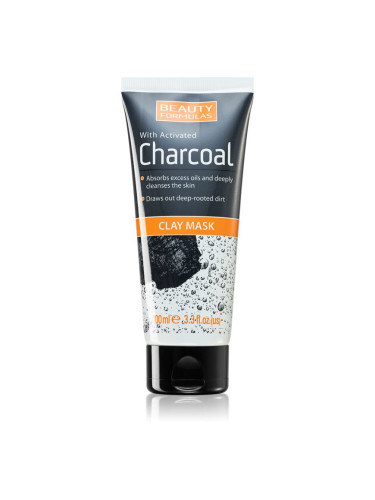 Beauty Formulas Charcoal дълбоко почистваща маска за лице с активен въглен 100 мл.