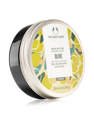 The Body Shop Olive Body Butter интензивно хидратиращо масло за тяло за много суха кожа 200 мл.