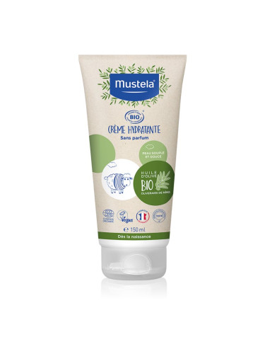 Mustela BIO Hydrating Cream with Olive Oil хидратиращ крем за лице и тяло за деца от раждането им 150 мл.